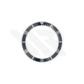 Replacement Aluminium Bezel Insert Compatible with Tudor Black Bay Heritage 41mm : Black