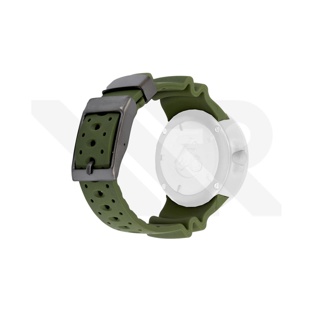Replacement Rubber Strap Compatible with Citizen Eco-Drive Promaster Sea BJ8050 (Olive Green)