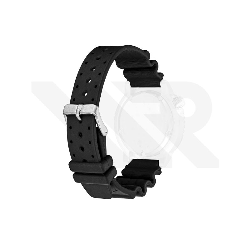 Replacement Rubber Strap Compatible with Citizen Pro Master Diver BN0150 / BN0151 / BN0155 / BN0156 / BN0158 / BN0159 (Black)