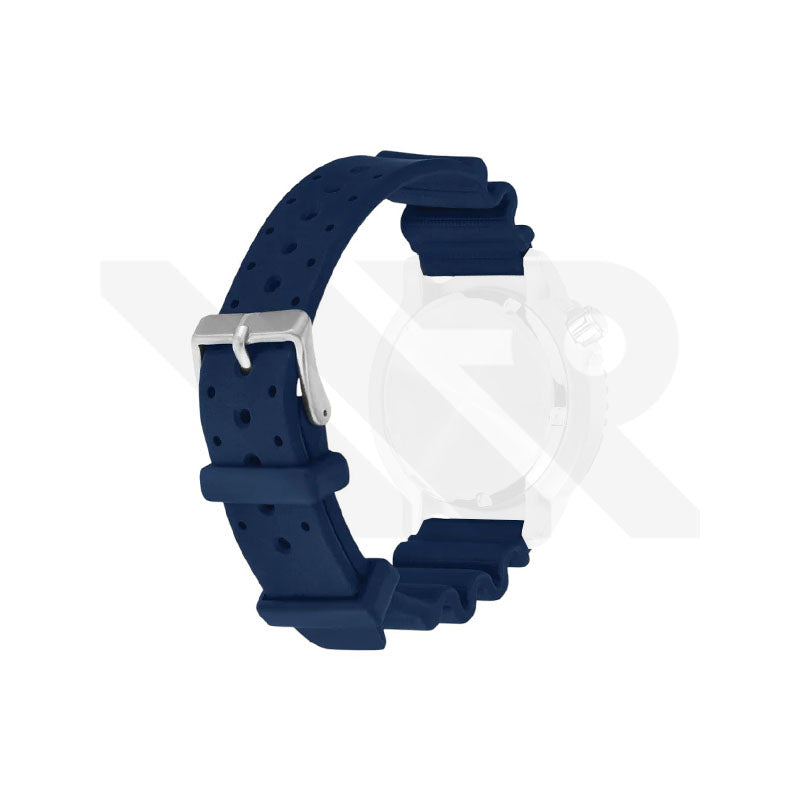 Replacement Rubber Strap Compatible with Citizen Pro Master Diver BN0150 / BN0151 / BN0155 / BN0156 / BN0158 / BN0159 (Blue)