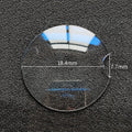 Replacement Double Domed Sapphire Crystal Compatible with Cartier Ballon Bleu 28mm Series (Blue AR Coating)