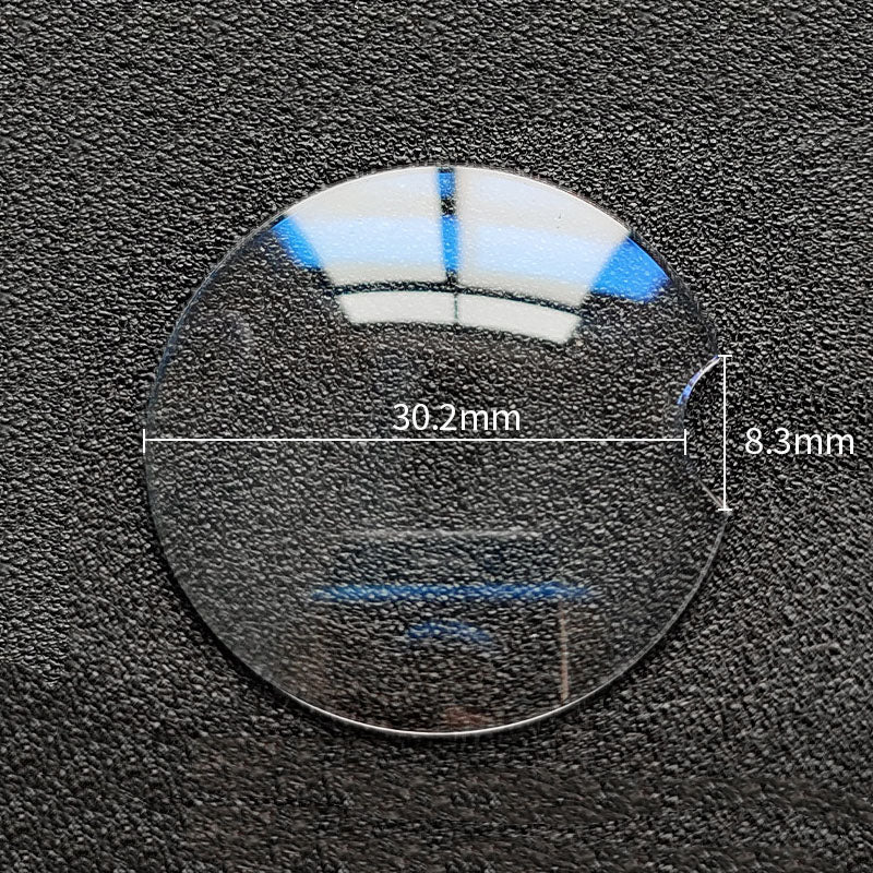 Replacement Double Domed Sapphire Crystal Compatible with Cartier Ballon Bleu 42mm Series (Blue AR Coating)