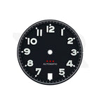 Matte Pilot Dial with Numeral Indices for Seiko Mod: Matte Black with White Star