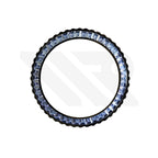 White Cubic Zirconia Bezel for SKX / SRPD: Black