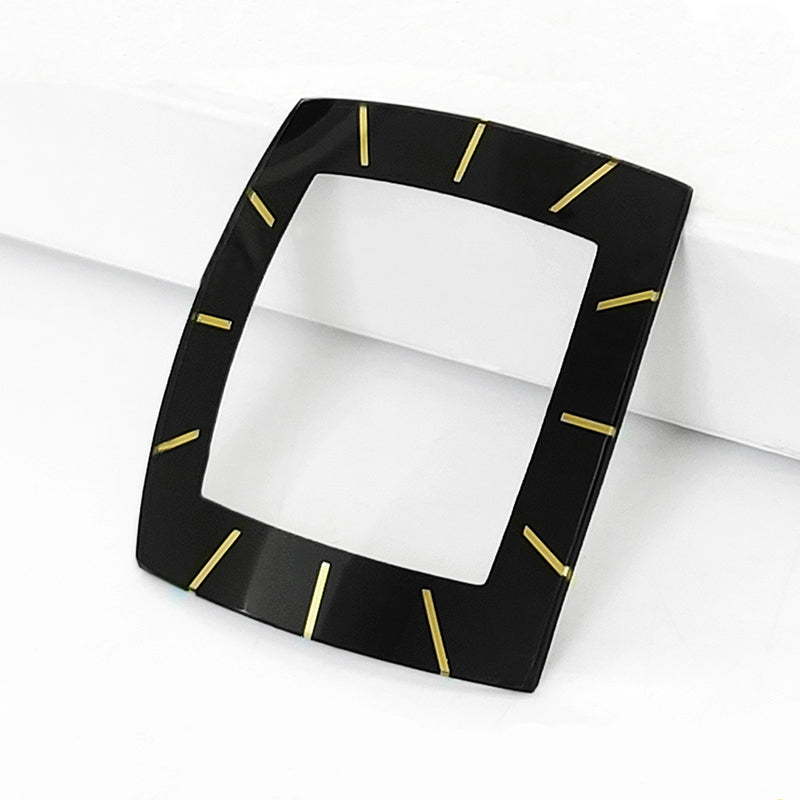Square Mineral Crystal for Rado Sintra Series (Black Trim with Markers)