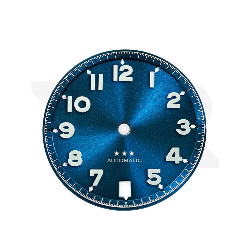 Sunburst Pilot Dial for Seiko Mod: Sunburst Blue