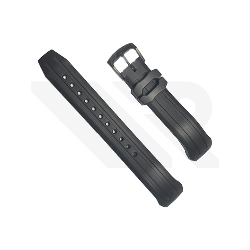 Replacement Rubber Strap Compatible with Citizen Eco-Drive Chronograph CA0384 , CA0385 , CA0386 , CA0285 , CA0286 , CA0287 , CA0289 , CA0288