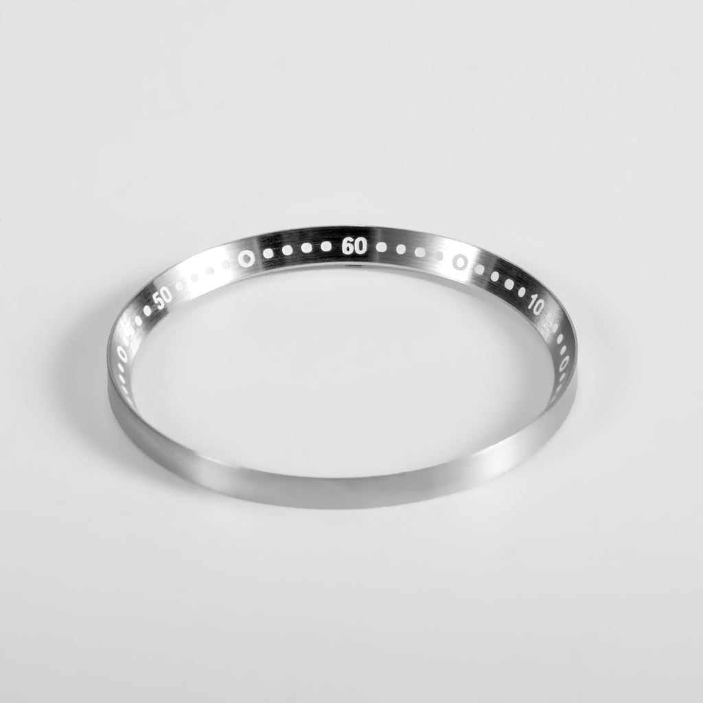 Seiko Mod Lumed Chapter Ring for SKX007/SRPD: Brushed Stainless Steel w Minute Markers