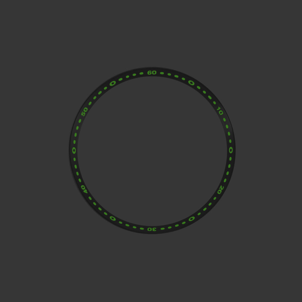 Seiko Mod Lumed Chapter Ring for SKX007/SRPD: Brushed Black with Minute Markers