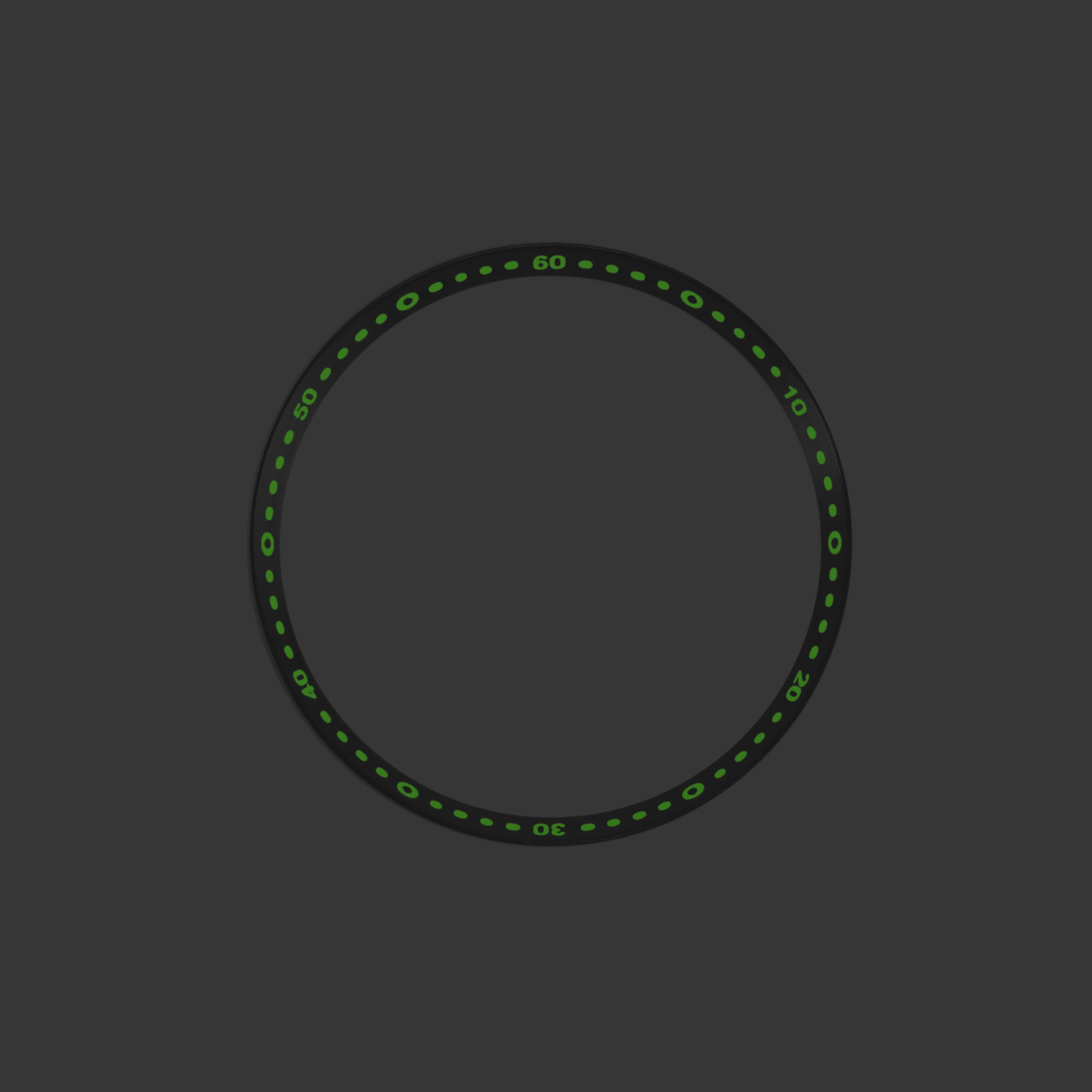 Seiko Mod Lumed Chapter Ring for SKX007/SRPD: Brushed Black with Minute Markers