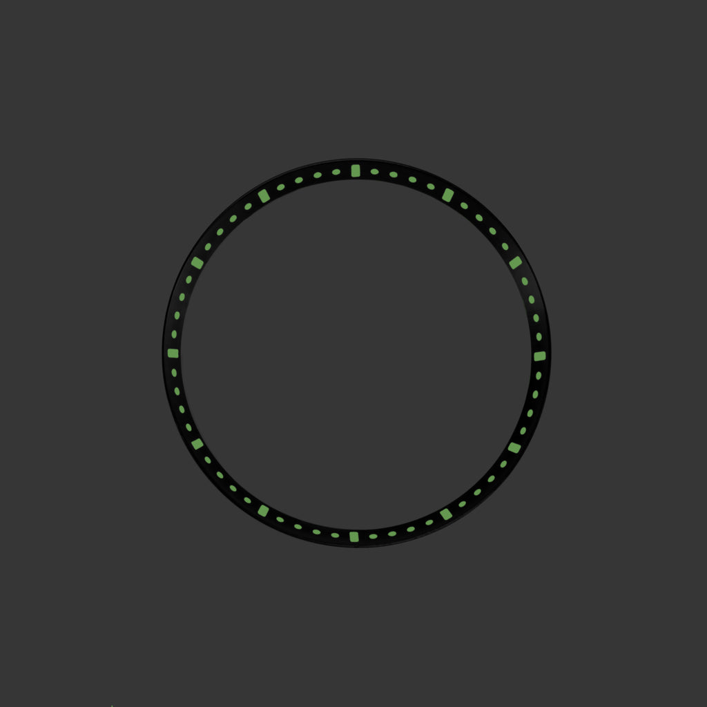 Seiko Mod Lumed Chapter Ring for SKX007/SRPD: Brushed Black Stainless Steel