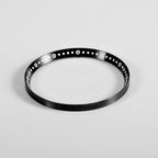 SKX / SRPD Chapter Ring: Brushed Black Stainless Steel with Luminous Markers