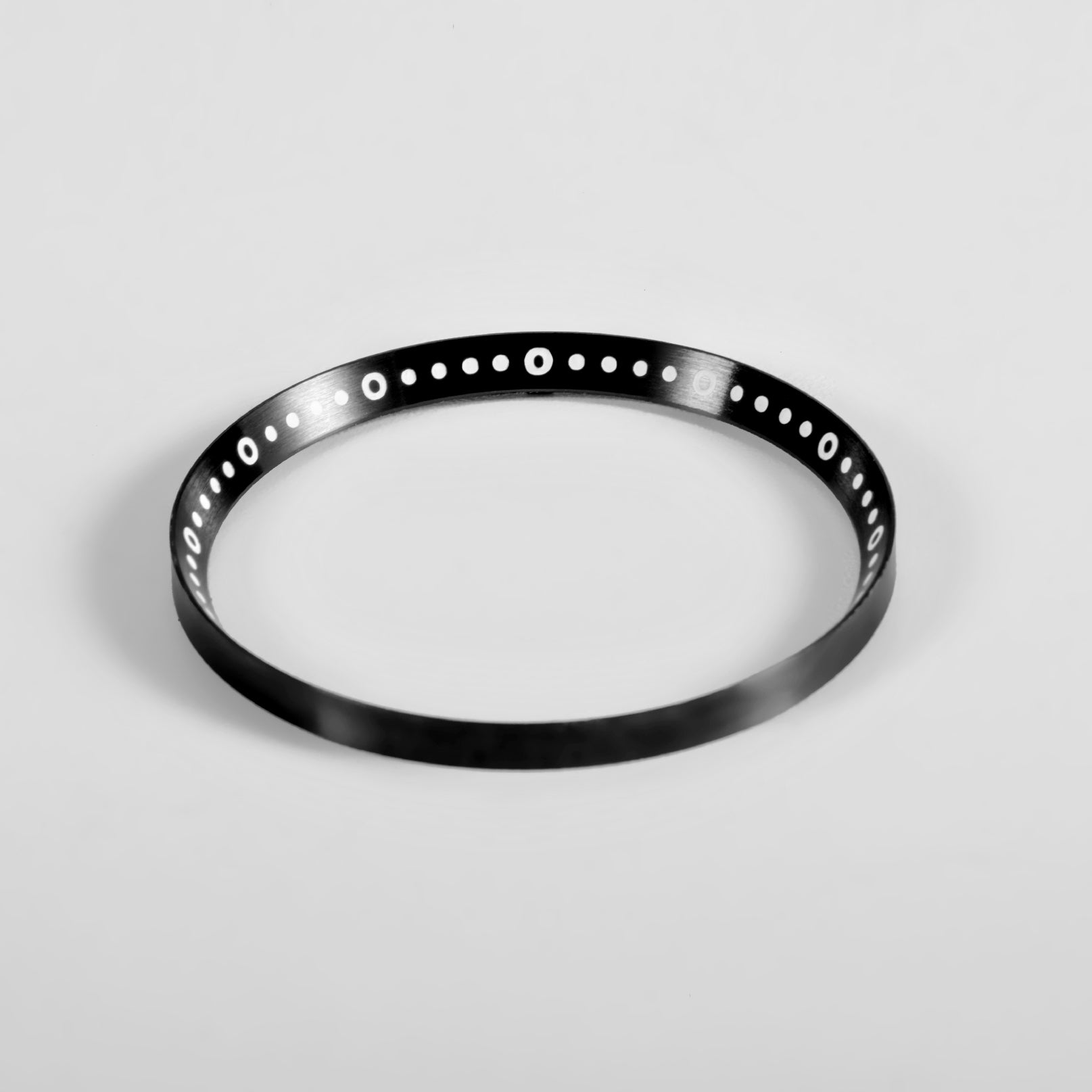 Leuchtring für SKX007/SRPD: Gebürsteter schwarzer Edelstahl