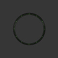 SKX / SRPD Chapter Ring: Brushed Black Stainless Steel with Luminous Markers