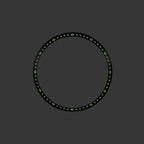 SKX / SRPD Chapter Ring: Brushed Black Stainless Steel with Luminous Markers