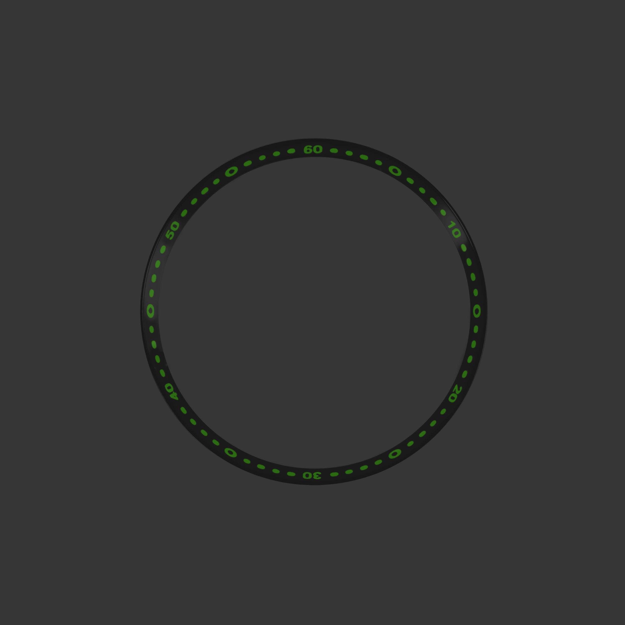 Seiko Mod Lumed Chapter Ring for SKX007/SRPD: Polished Black Stainless Steel
