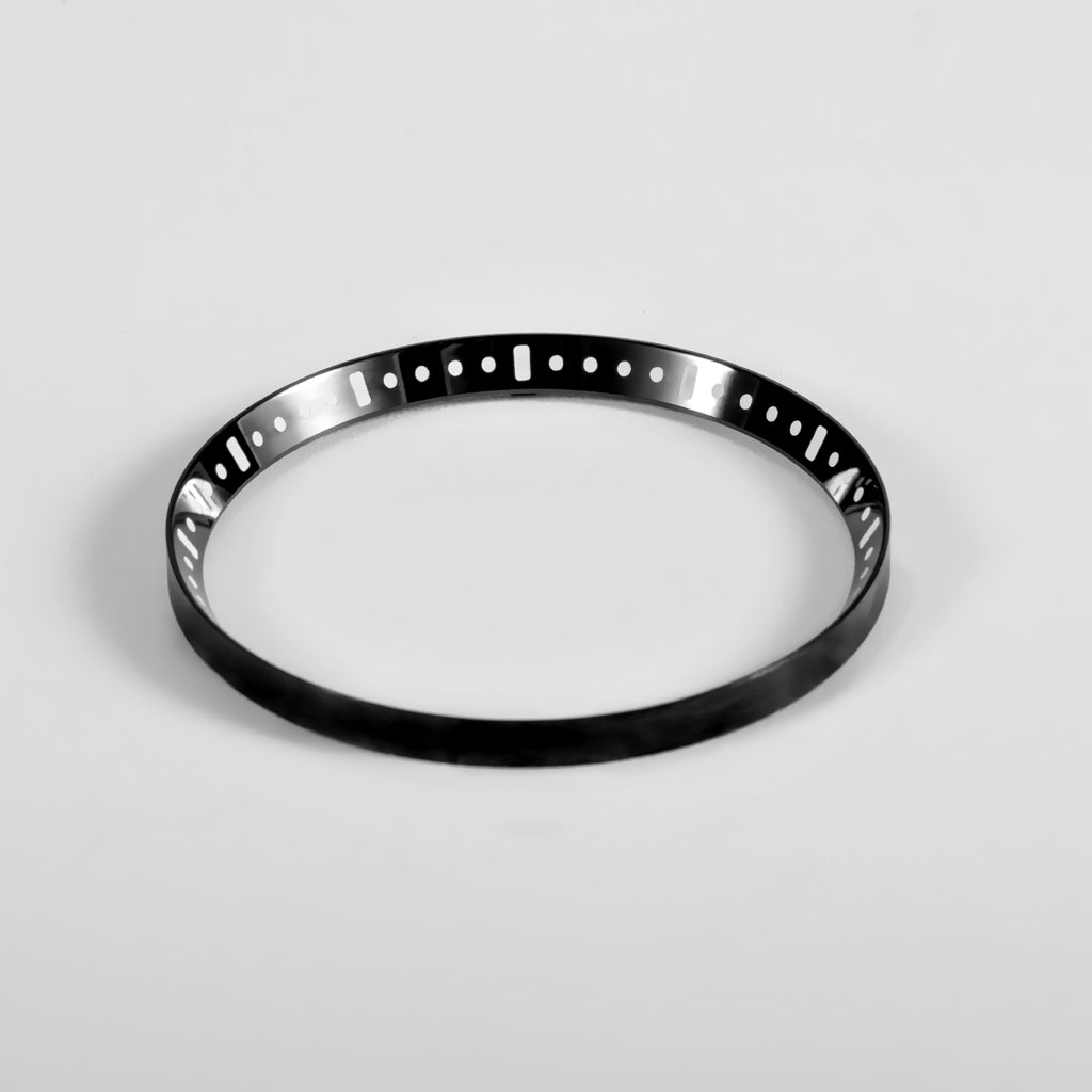 Seiko Mod Lumed Chapter Ring for SKX007/SRPD: Polished Black Stainless Steel