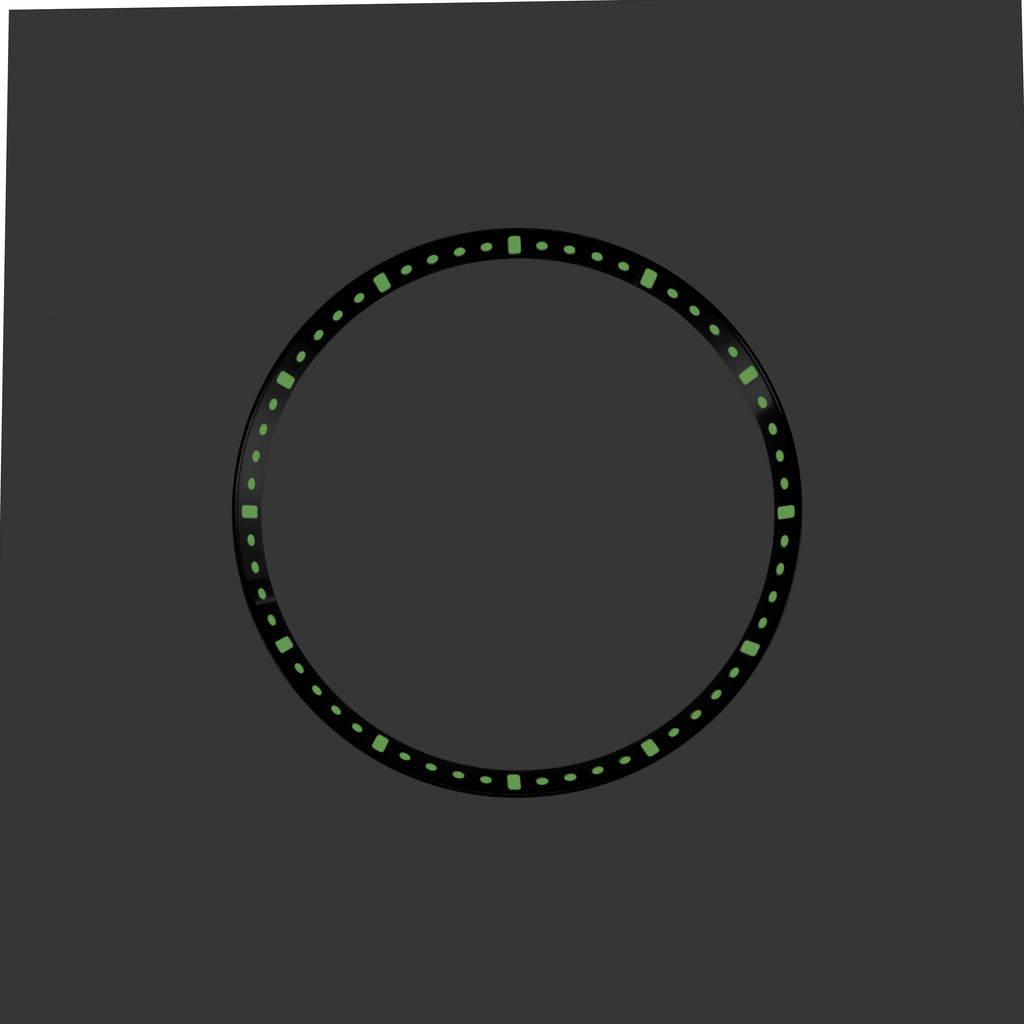 Seiko Mod Lumed Chapter Ring for SKX007/SRPD: Polished Black Stainless Steel