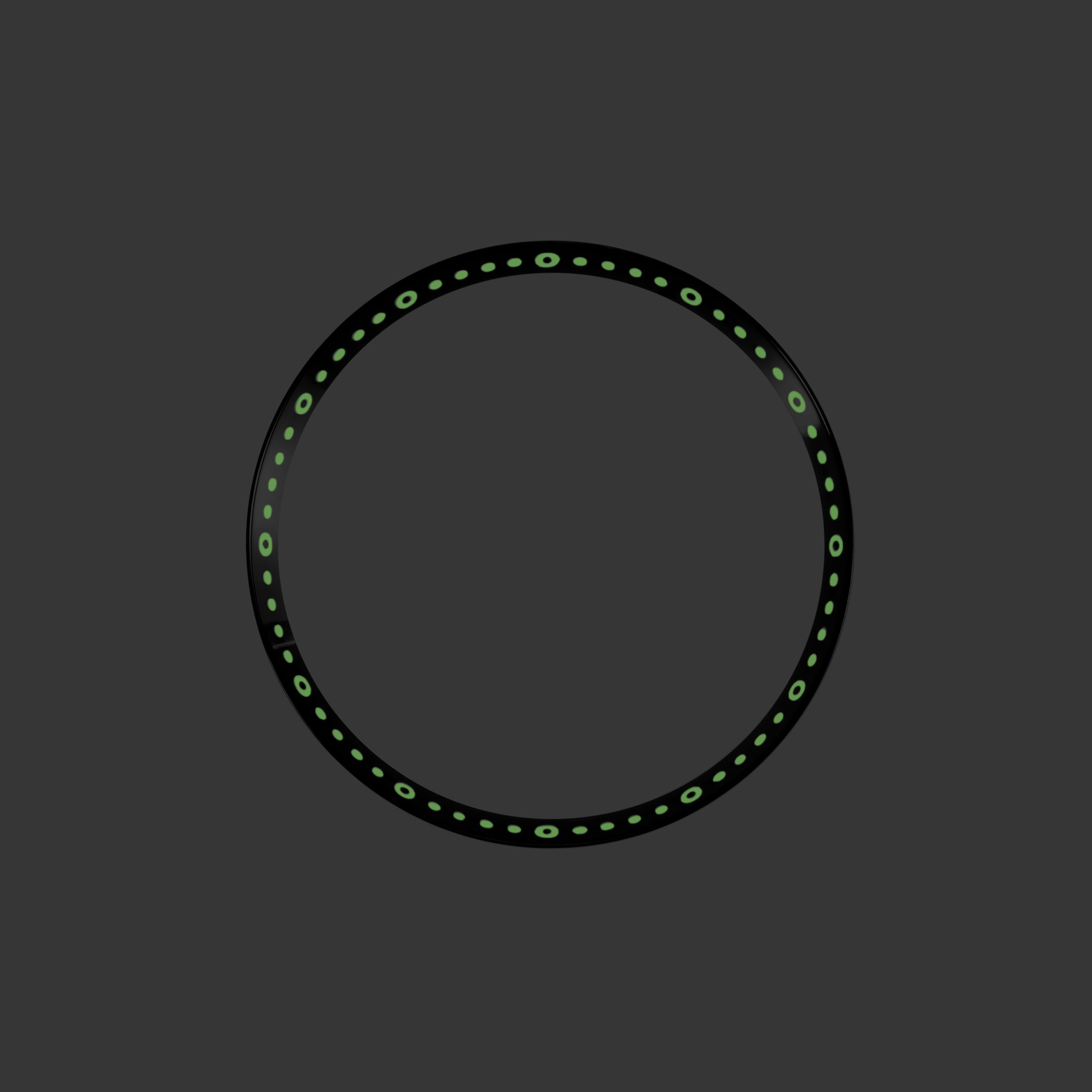 Seiko Mod Lumed Chapter Ring for SKX007/SRPD: Polished Black Stainless Steel