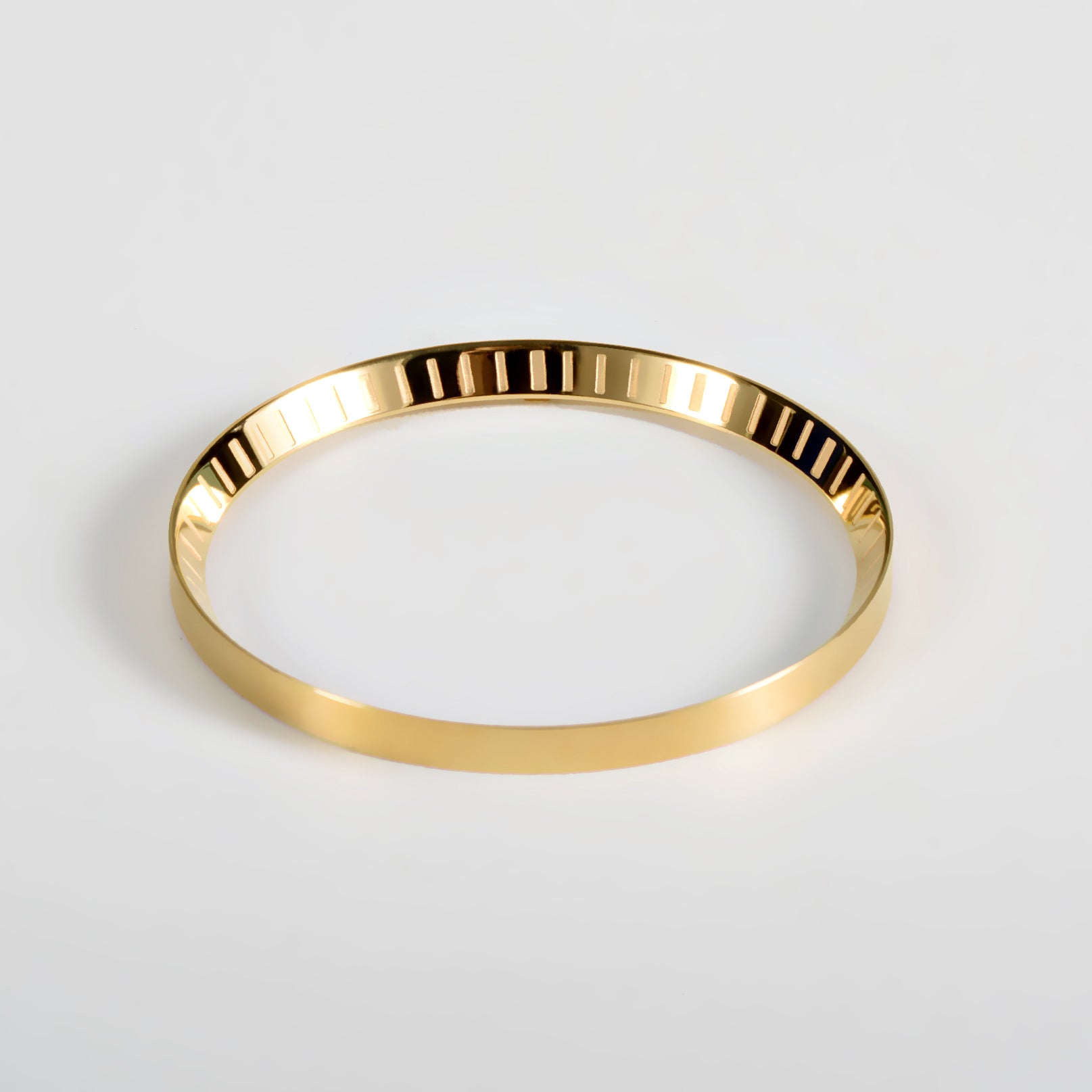 Seiko Mod SKX / SRPD Chapter Ring: Polished Gold Stainless Steel with Minute Markers