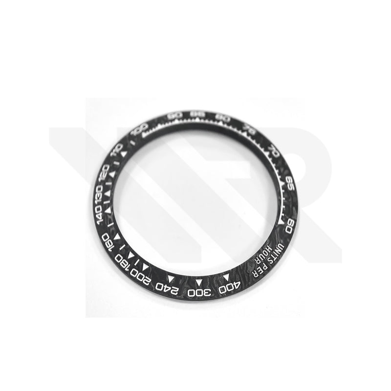 Replacement Carbon Fiber Bezel Compatible with Rolex Daytona 116520 : Black White