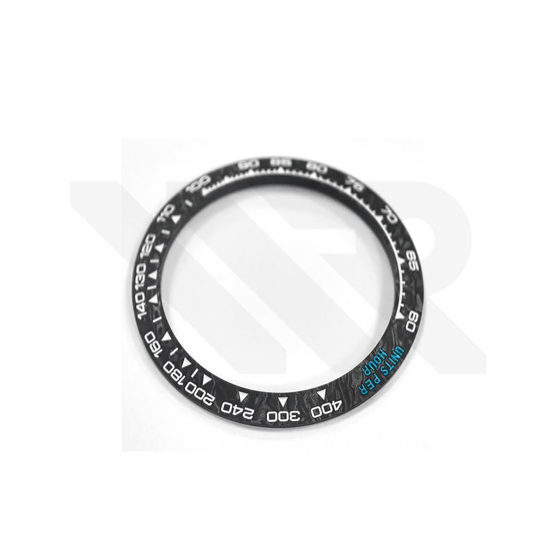 Replacement Carbon Fiber Bezel Compatible with Rolex Daytona 116520 : Black Blue