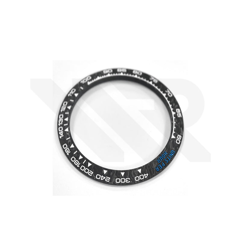 Replacement Carbon Fiber Bezel Compatible with Rolex Daytona 116520 : Black Navy Blue