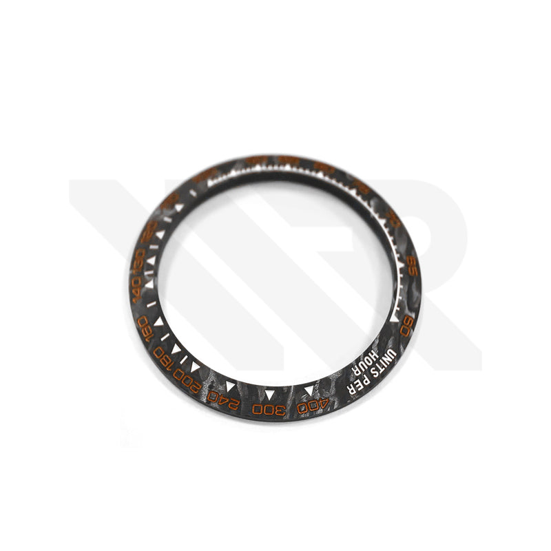 Replacement Carbon Fiber Bezel Compatible with Rolex Daytona 116520 : Orange Scale