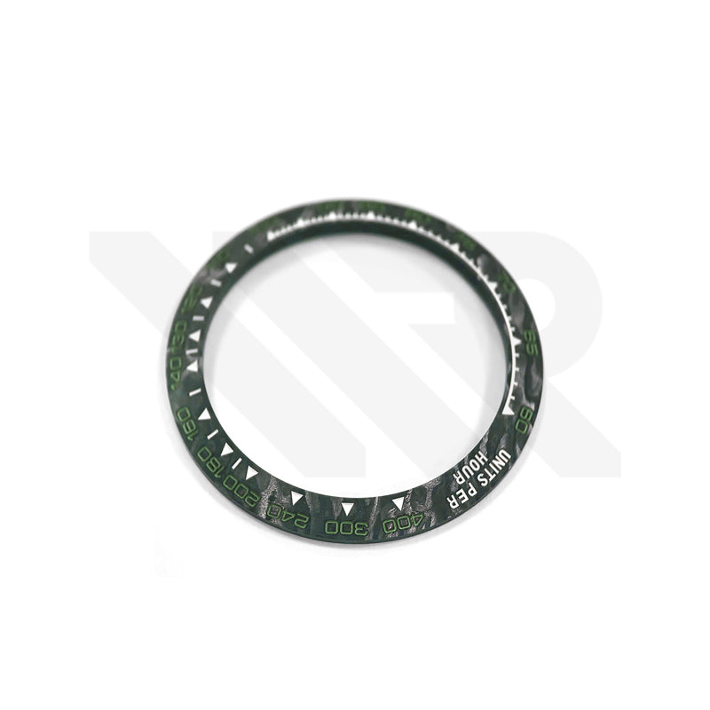 Replacement Carbon Fiber Bezel Compatible with Rolex Daytona 116520 : Green Scale