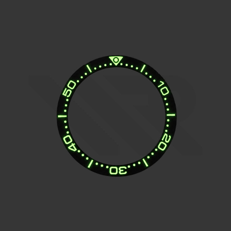 Ceramic Flat Bezel Inserts for Seiko Prospex Solar Tuna SNE541 , SNE559 , SNE561 , SNE580 , SNE581 : Black S