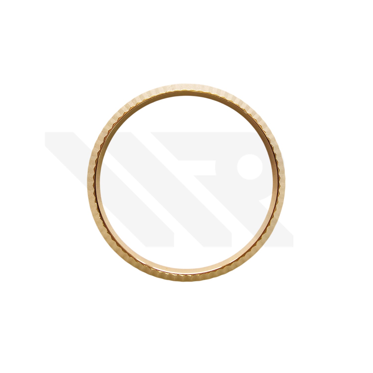 Replacement Stainless Steel Fluted Bezel Compatible with Rolex Datejust 36mm (Gold)