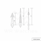 SM300 Watch Hands for Seiko Mod: Gold