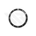 Replacement Aluminum Bezel Insert Compatible with Rolex Submariner 14060M : Flat 4 with Patina Pip