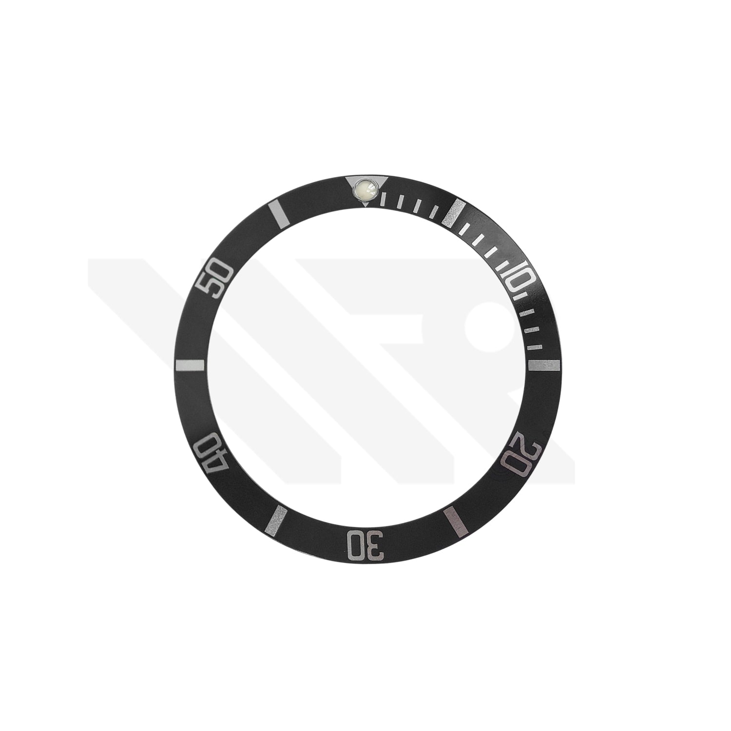 Replacement Aluminum Bezel Insert Compatible with Rolex Submariner 14060M : Flat 4 with Patina Pip
