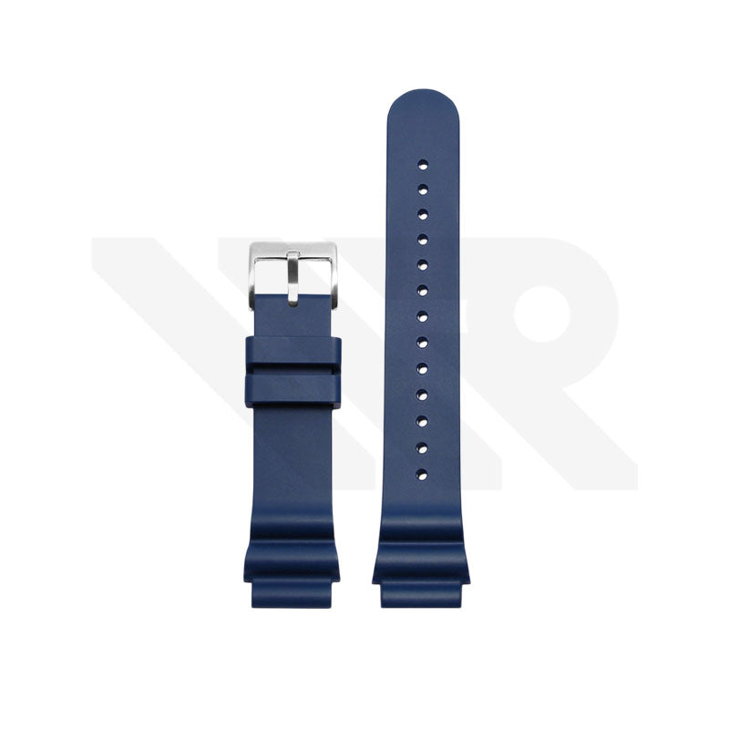 Fluoro Rubber Strap Compatible with Casio Duro MDV106 , MDV107 - Blue