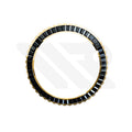 Black Cubic Zirconia Bezel for SKX / SRPD: Gold
