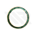 Emerald Cubic Zirconia Bezel for SKX / SRPD: Gold