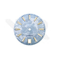 GS Shunbun Style Icy Blue Dial for Seiko Mod: Gold GS Style Indices with 6h Date Window