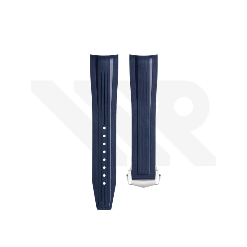 Replacement FKM Diver Strap Compatible with Longines HydroConquest GMT L3.790.4 : Blue