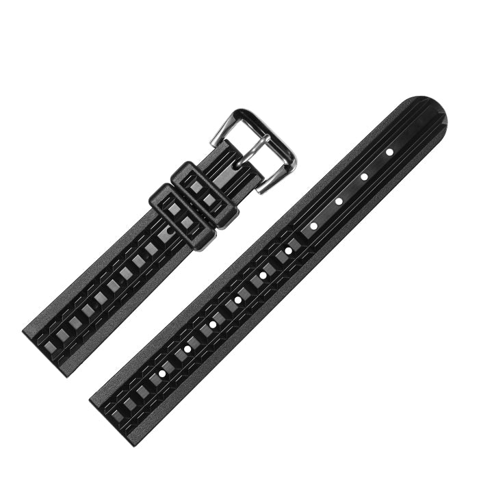 Chocolate Bar Rubber Diver Strap for Seiko Divers - Black