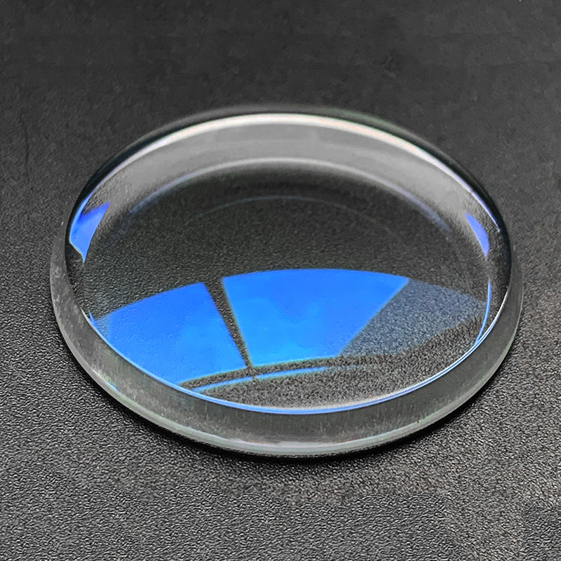 Flaches, innen gewölbtes Mineralglas für Seiko 6306 / 6309 / 7002 / 7548 Serie (blaue Antireflexbeschichtung)