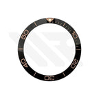 Hydro Style Ceramic Sloped Bezel Insert for SKX/SRPD: Black/Rose Gold