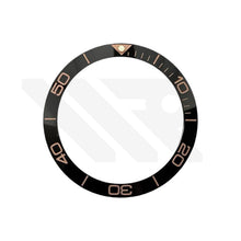 Load image into Gallery viewer, Hydro Style Ceramic Sloped Bezel Insert for SKX/SRPD: Black/Rose Gold
