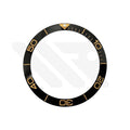 Hydro Style Ceramic Sloped Bezel Insert for SKX/SRPD: Black/Gold