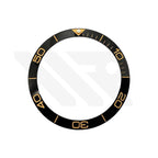 Hydro Style Ceramic Sloped Bezel Insert for SKX/SRPD: Black/Gold