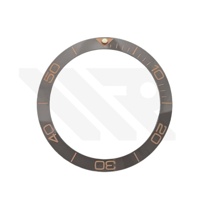 Hydro Style Ceramic Sloped Bezel Insert for SKX/SRPD: Gray/Rose Gold