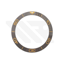 Load image into Gallery viewer, Hydro Style Ceramic Sloped Bezel Insert for SKX/SRPD: Gray/Gold
