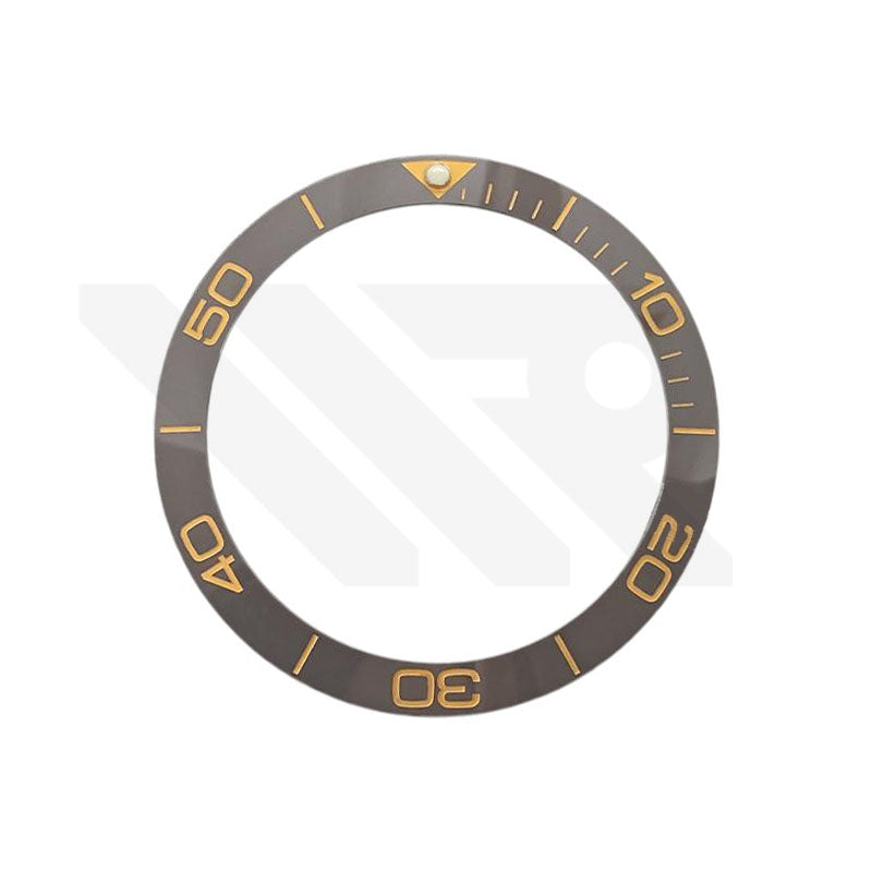 Hydro Style Ceramic Sloped Bezel Insert for SKX/SRPD: Gray/Gold