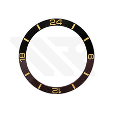 Load image into Gallery viewer, Bi-Color Ceramic Sloped Bezel Inserts for SKX/SRPD - Brown Black / White
