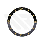 Bi-Color Ceramic Sloped Bezel Inserts for SKX/SRPD - Gray Black / Gold